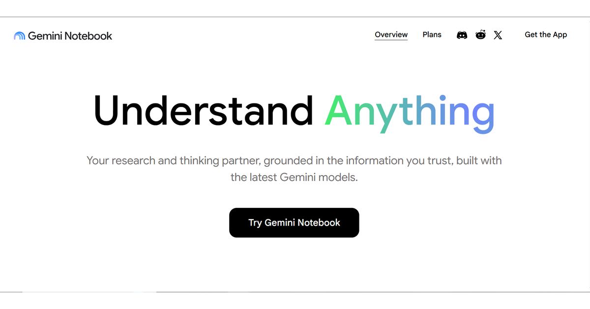 NotebookLM — Best for Working With Your Own Sources