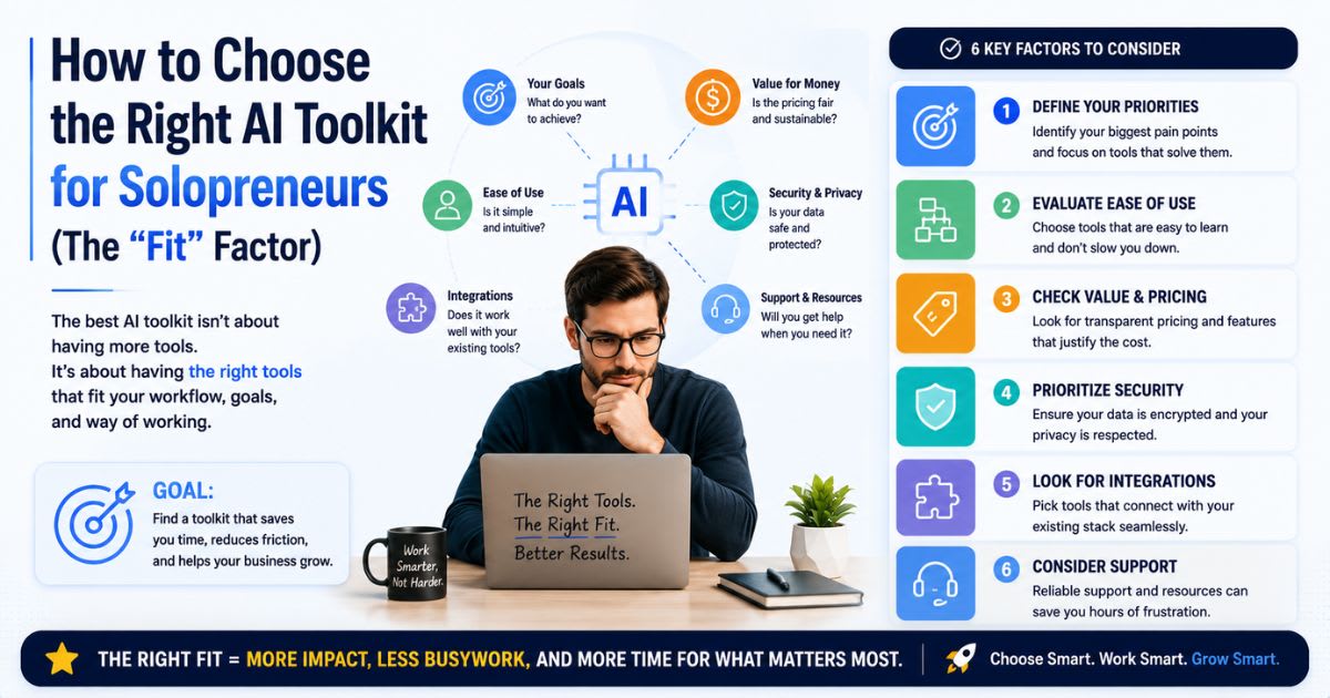 How to Choose the Right AI Toolkit for Solopreneurs (The "Fit" Factor)