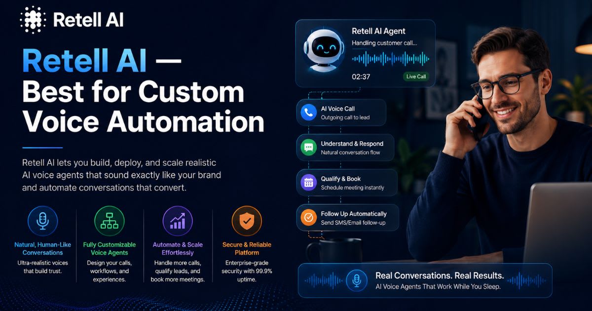 Retell AI — Best for Custom Voice Automation