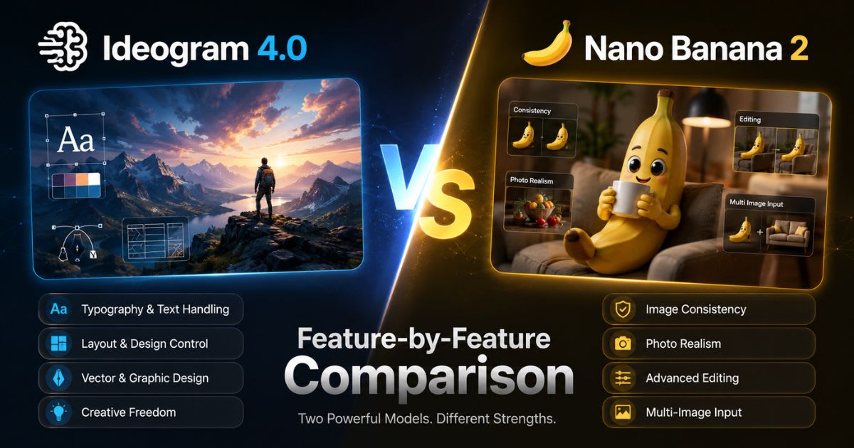 Ideogram 4.0 vs Nano Banana 2: Feature-by-Feature Comparison