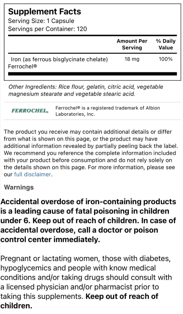Product label