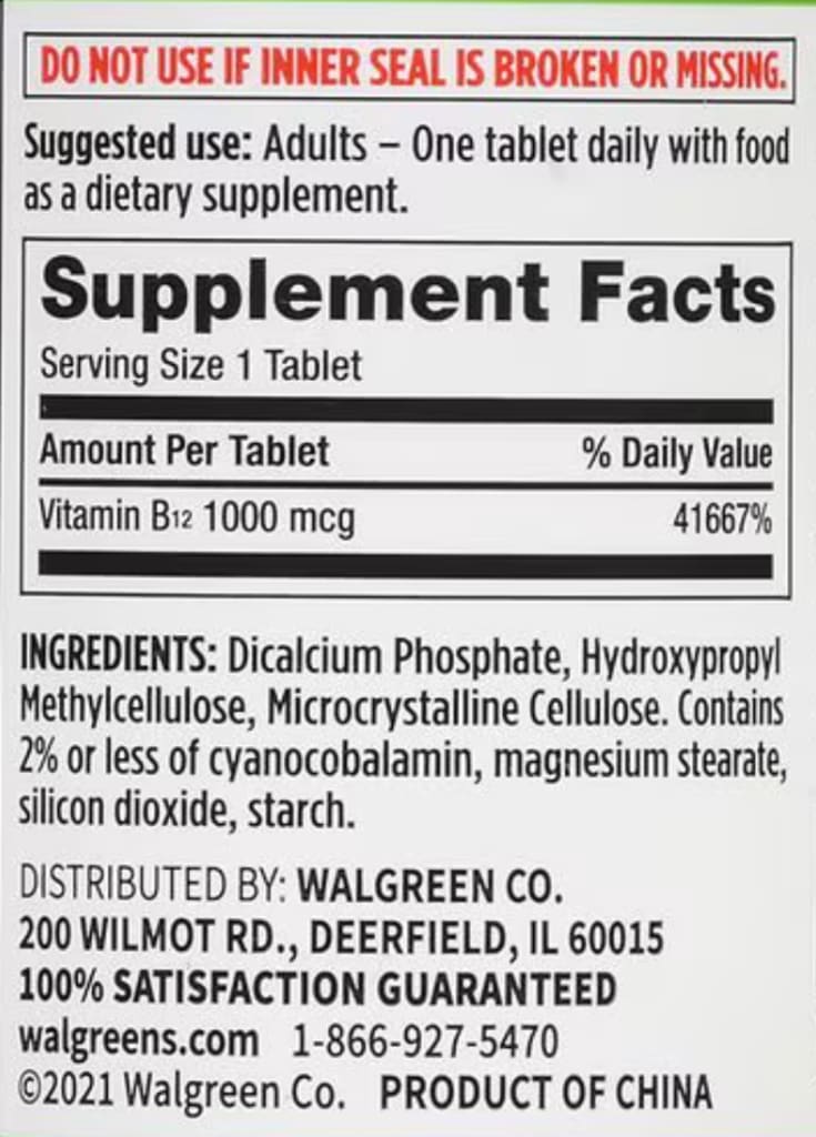 Product label