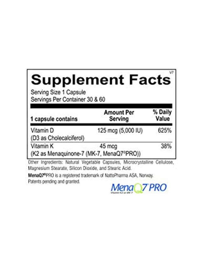 Vitamin K2 with D3 from Ortho Molecular Products