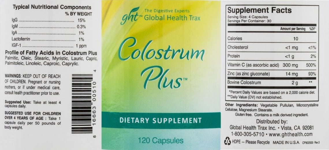 Colostrum Plus from GHT Global Health Trax