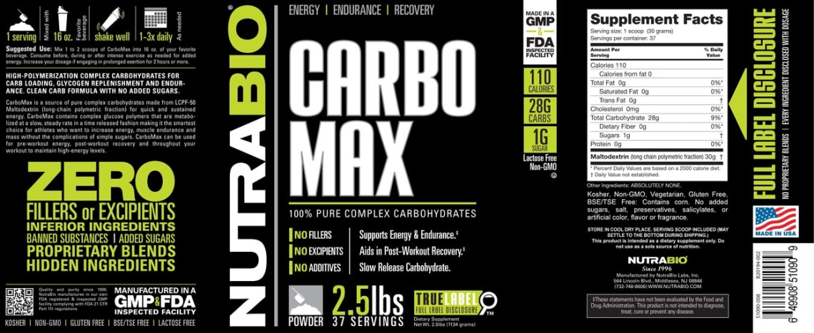 Carbo Max from NutraBio