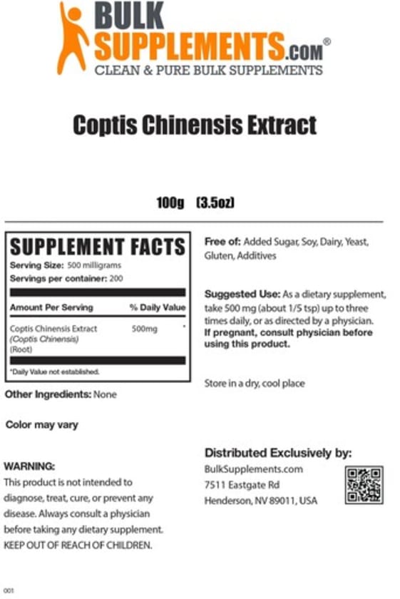 Coptis Chinensis Extract from Bulk Supplements