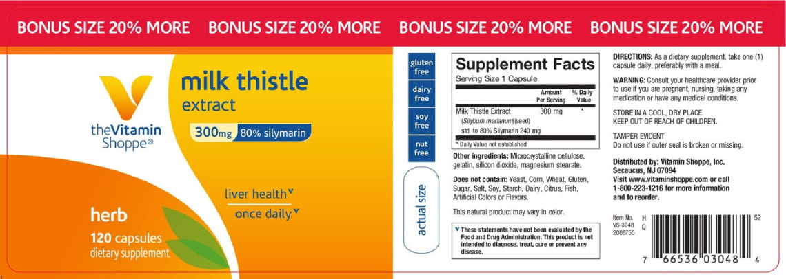 Milk Thistle Extract 300 mg from The Vitamin Shoppe