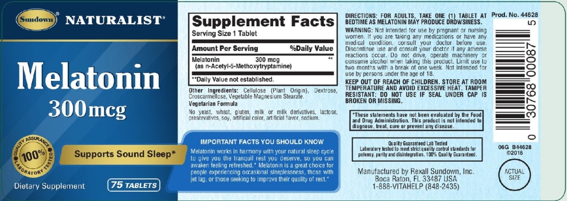 Melatonin 300 mcg from Sundown