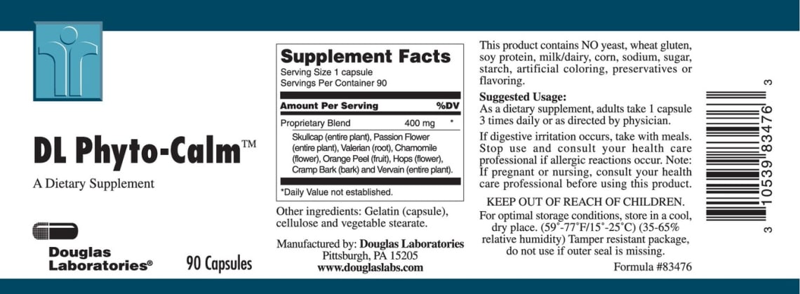 DL Phyto-Calm from Douglas Laboratories