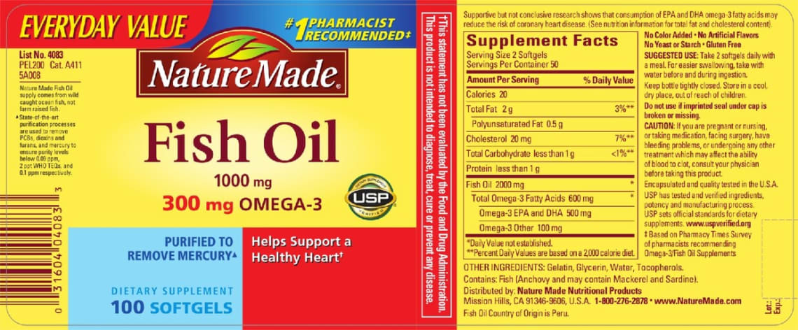 Fish Oil 1000 mg from Nature Made