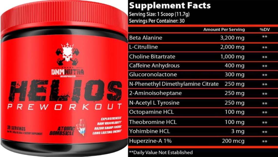 Helios Pre Workout Atomic Bombsicle from DNM Nutra Incorporated