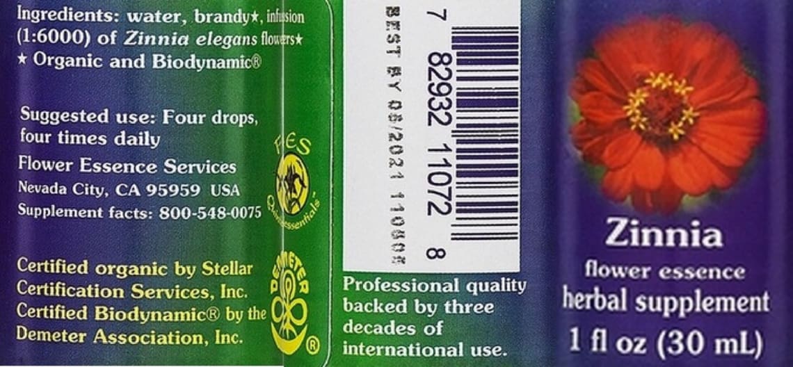 Zinnia Flower Essence from Flower Essence Services