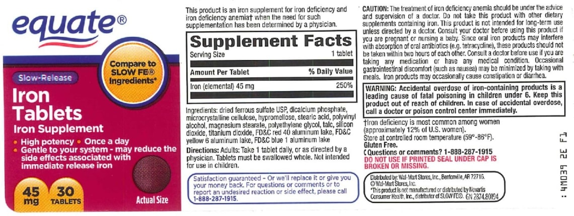 Iron Tablets from Equate