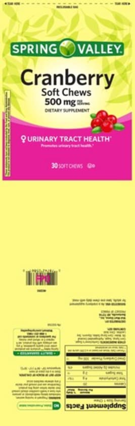 Cranberry Soft Chews 500 mg from Spring Valley