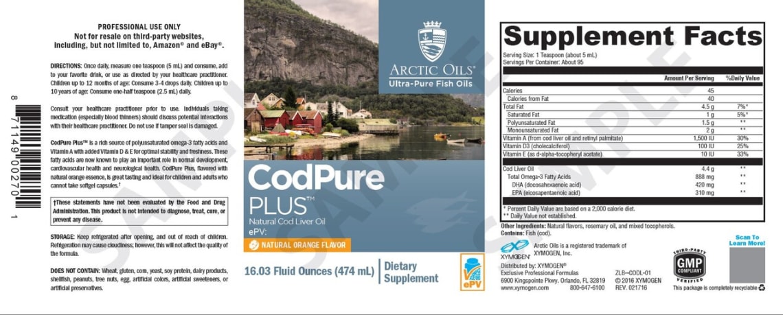 CodPure Plus Natural Orange Flavor from Arctic Oils