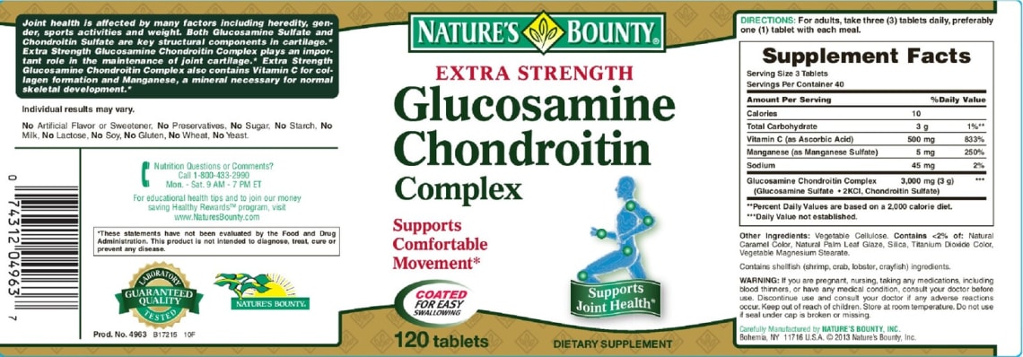 Extra Strength Glucosamine Chondroitin Complex from Nature's Bounty
