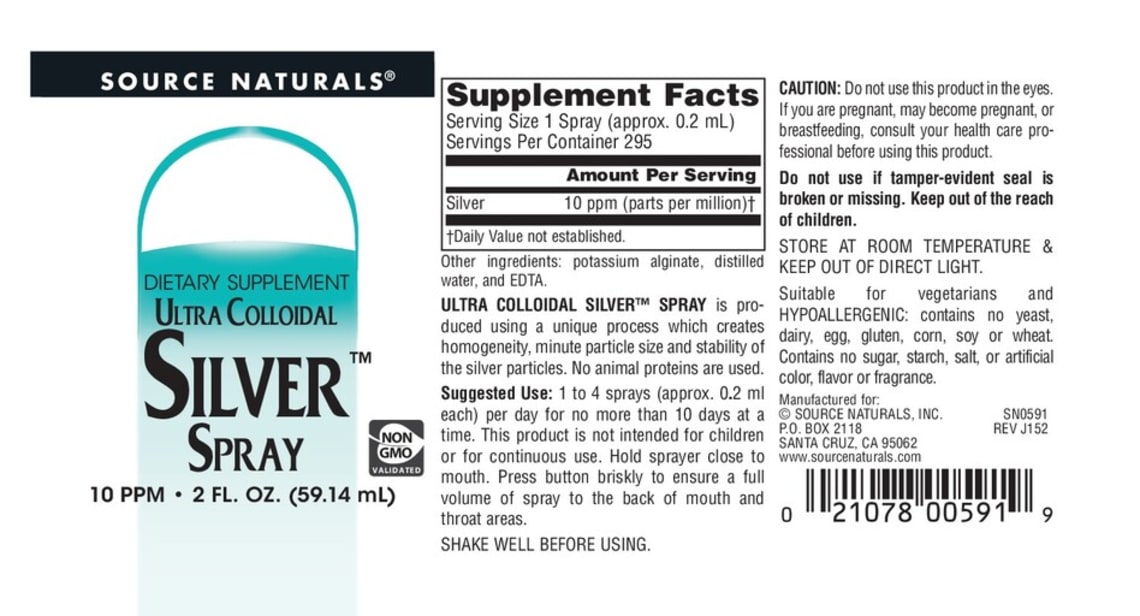 Ultra Colloidal Silver Spray from Source Naturals