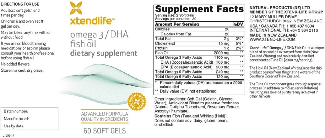 Omega 3/DHA Fish Oil from XtendLife