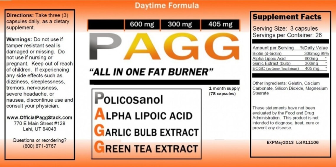PAGG Daytime Formula from Official HCG Diet Plan