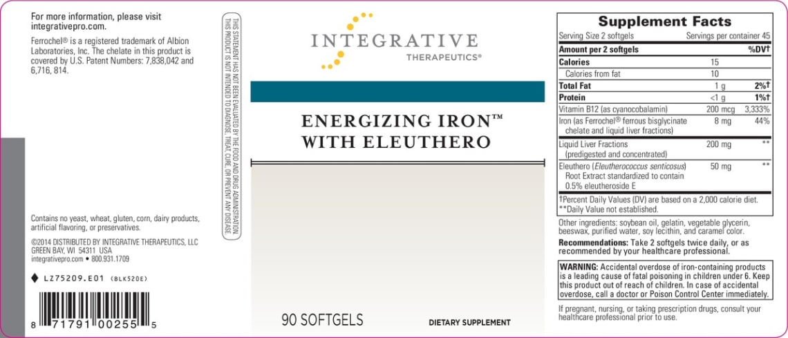 Energizing Iron With Eleuthero from Integrative Therapeutics