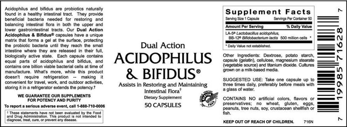Dual Action Acidophilus & Bifidus from VitaCeutical Labs