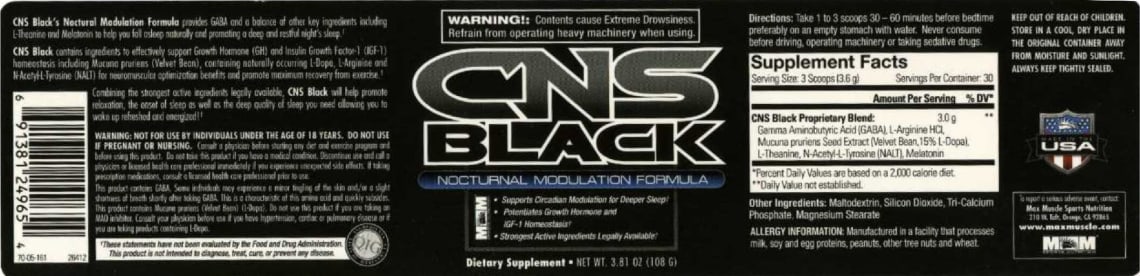 CNS Black from MM Sports Nutrition