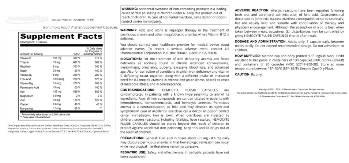 Hemocyte Plus Capsules from US Pharmaceutical Corporation