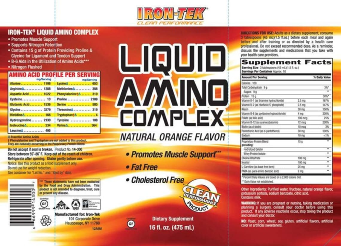 Liquid Amino Complex Natural Orange Flavor from Iron-Tek