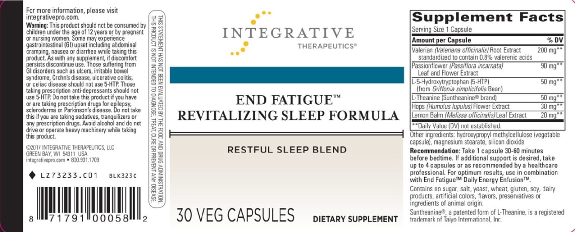 End Fatigue Revitalizing Sleep Formula from Integrative Therapeutics