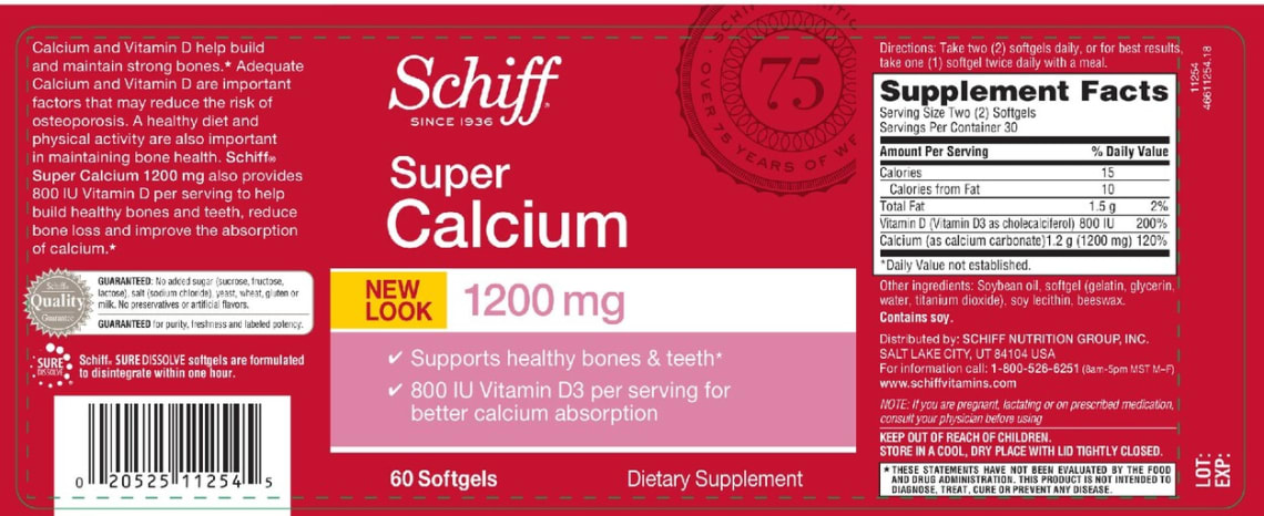 Super Calcium 1200 mg from Schiff