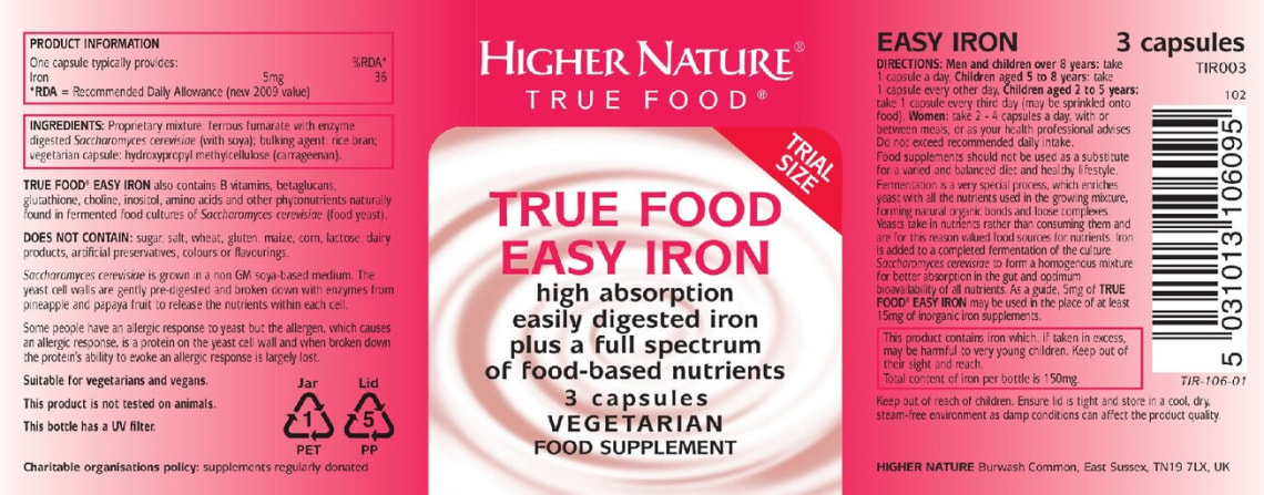 True Food Easy Iron from Higher Nature