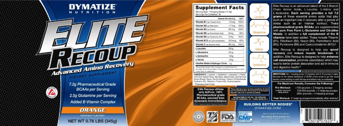 Elite Recoup Orange from Dymatize Nutrition
