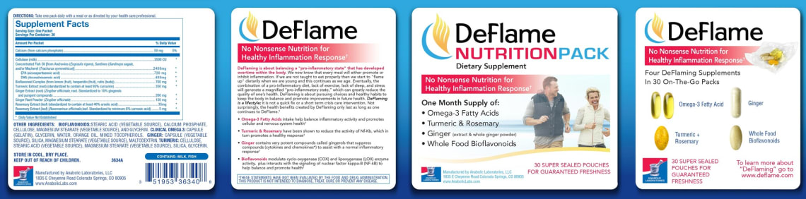 DeFlame Nutrition Pack from Anabolic Laboratories