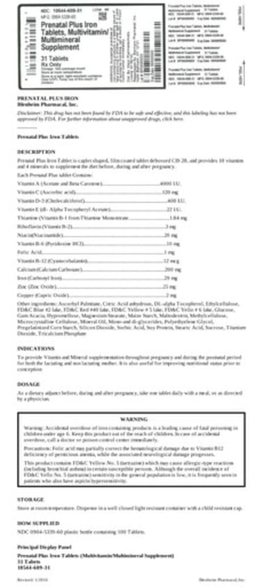 Prenatal Plus Iron from Blenheim Pharmacal