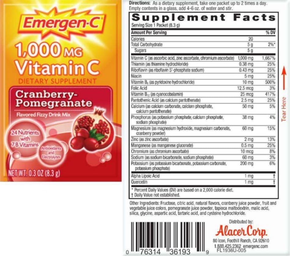 1,000 MG Vitamin C Cranberry-Pomegranate from Emergen-C