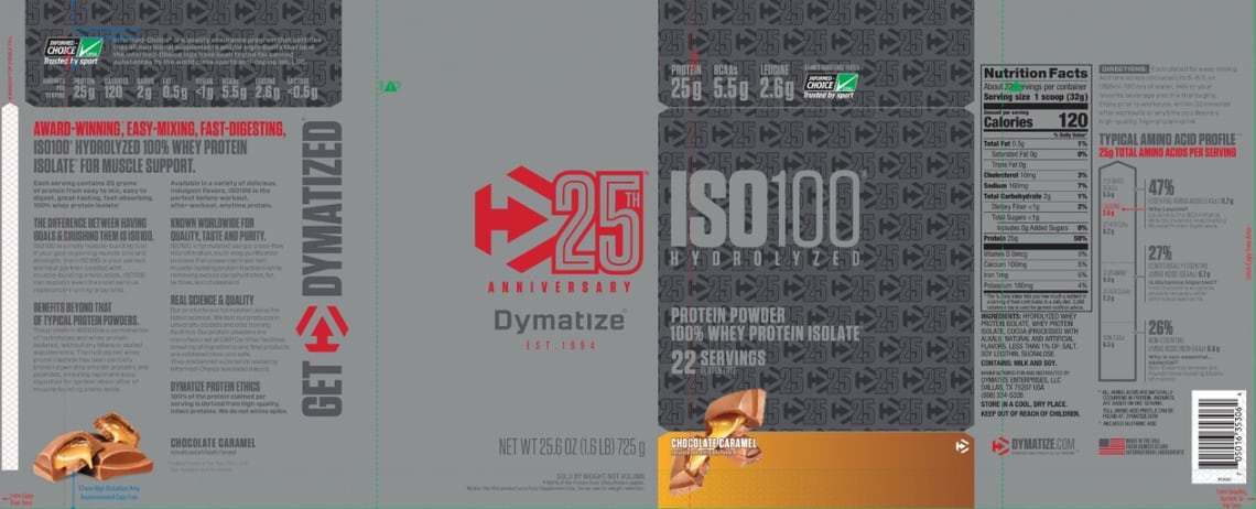 ISO100 Hydrolyzed Chocolate Caramel from Dymatize Nutrition