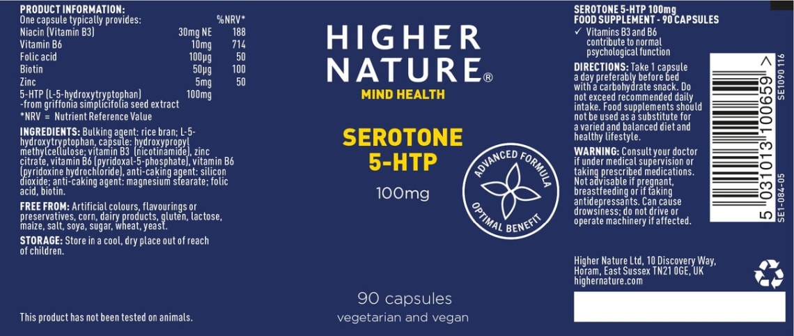 Serotone 5-HTP 100 mg from Higher Nature