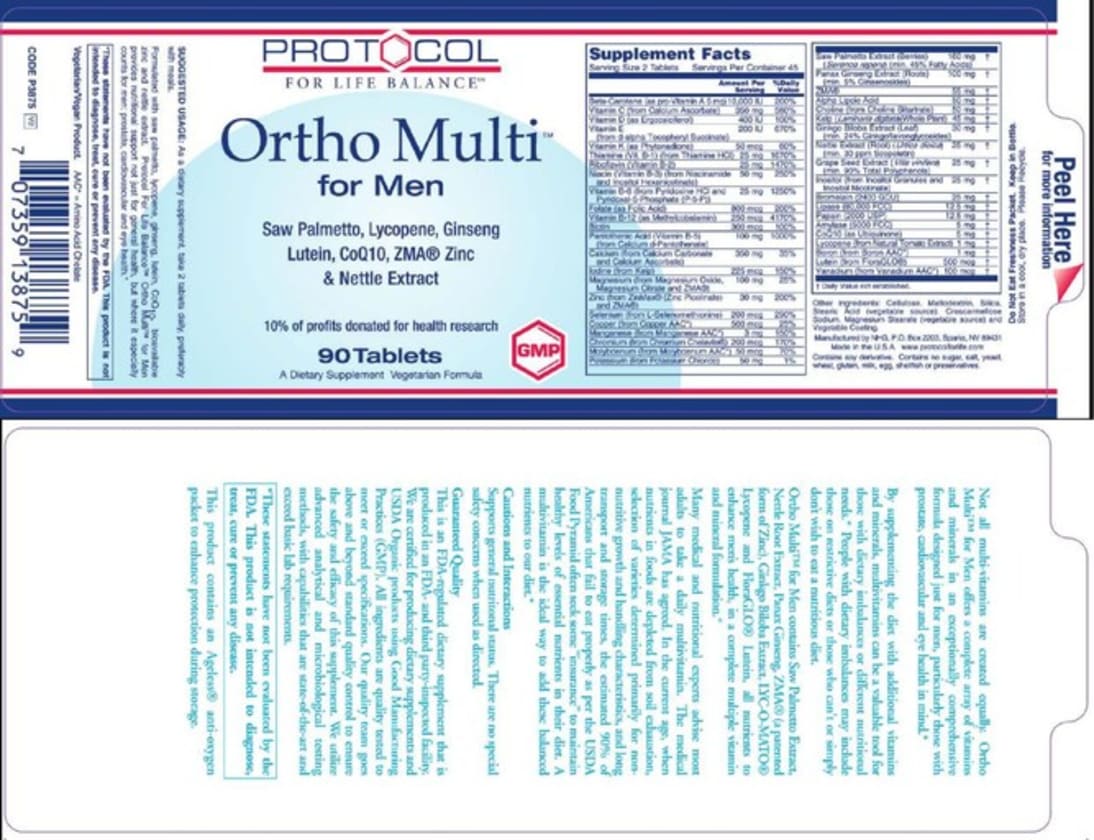 Ortho Multi For Men from Protocol For Life Balance