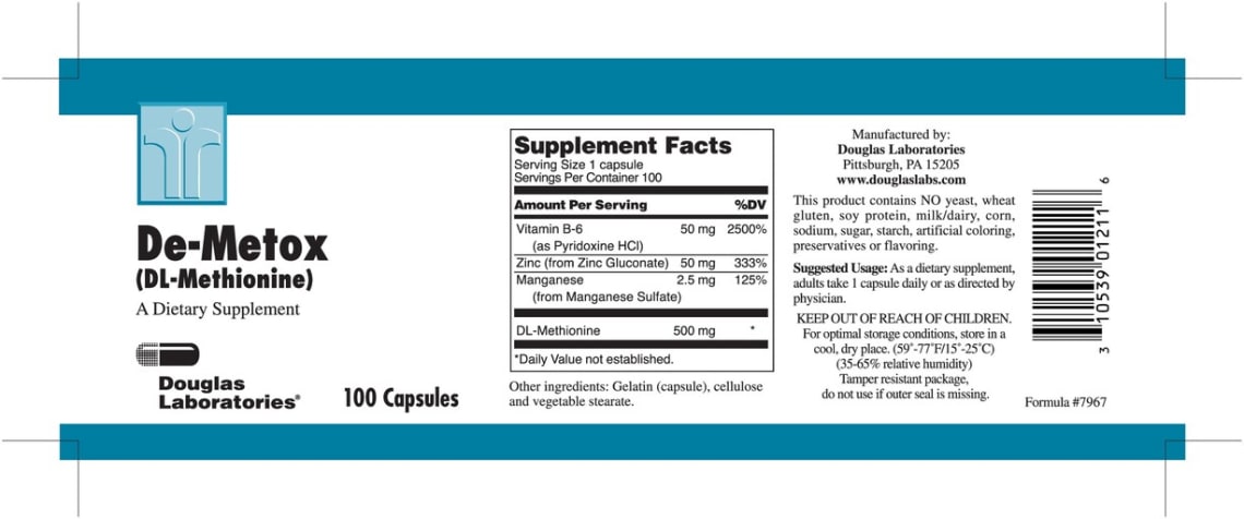 De-Metox (DL-Methionine) from Douglas Laboratories