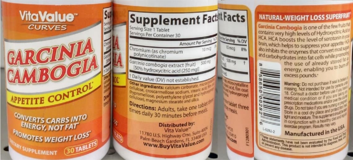Garcinia Cambogia from VitaValue Curves
