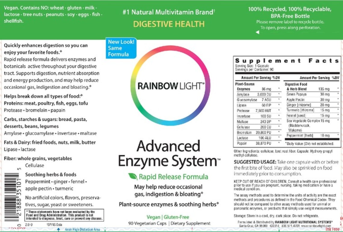 Advanced Enzyme System from Rainbow Light