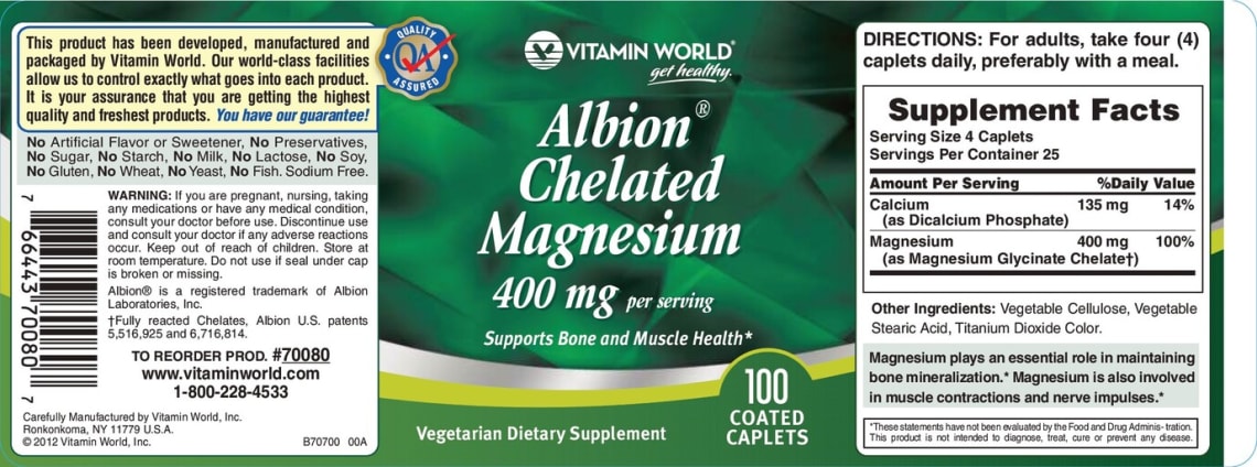 Albion Chelated Magnesium 700 mg from Vitamin World