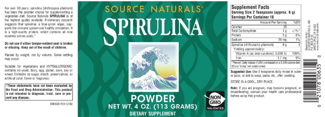 Spirulina Powder from Source Naturals
