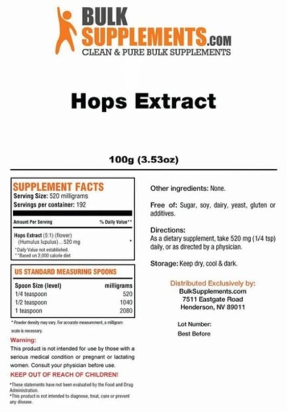 Hops Extract from Bulk Supplements