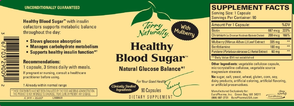 Healthy Blood Sugar from Terry Naturally