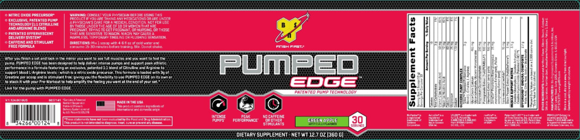 Pumped Edge Green Apple from BSN