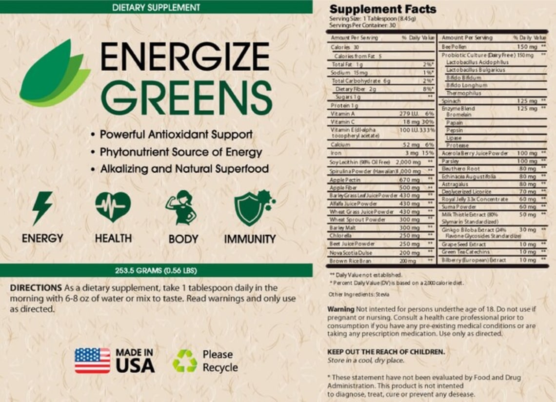 Energize Greens from Holistic Labs Ltd.