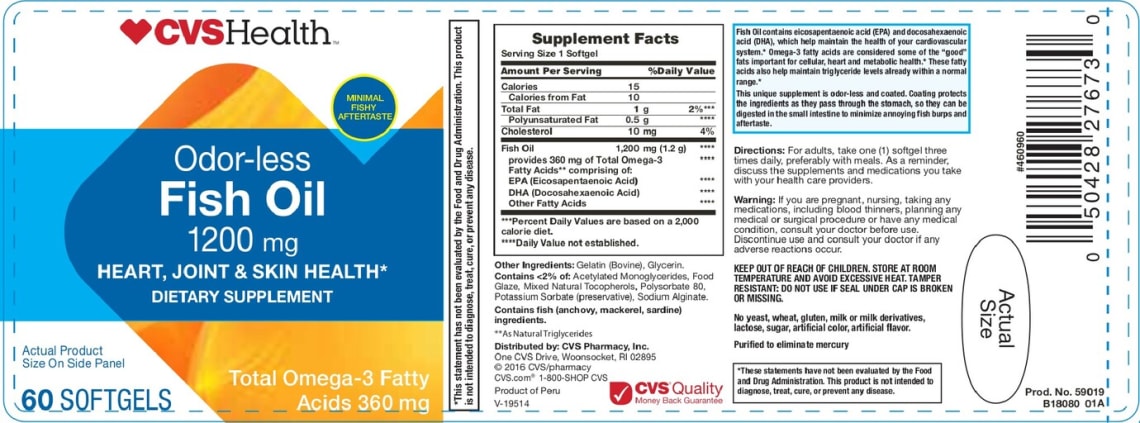 Odor-Less Fish Oil 1200 mg from CVS Health