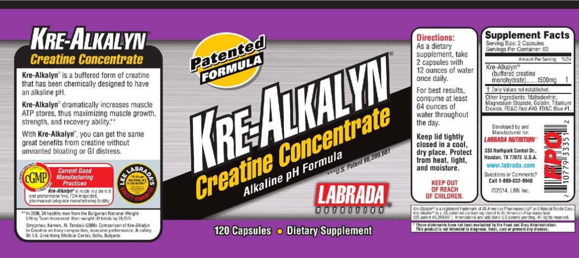 Kre-Alkalyn Creatine Concentrate from Labrada