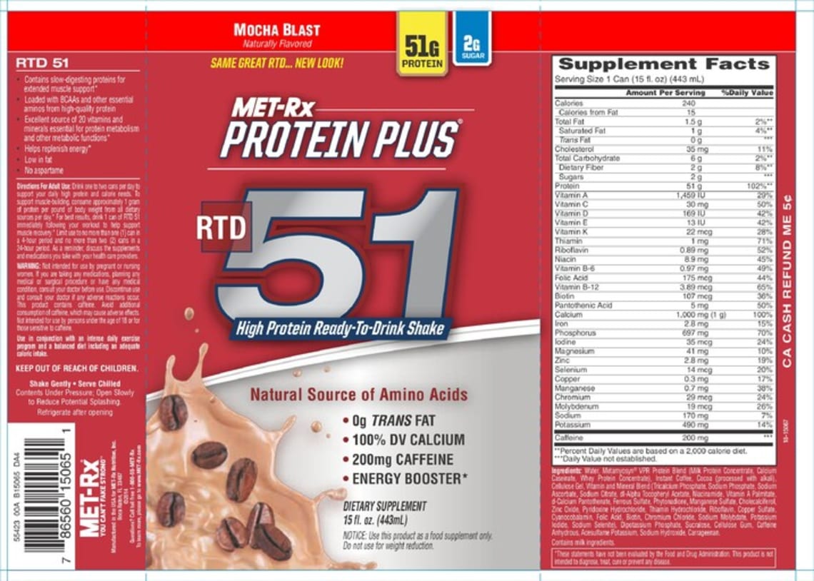 RTD 51 Mocha Blast from MET-Rx Protein Plus